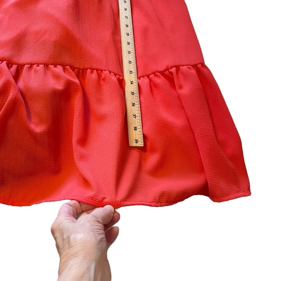 Boo-Hoo Maxi Strappy Tiered Sun Dress-Coral-Made in Italy-NWT-Size 14 - Picture 6 of 8